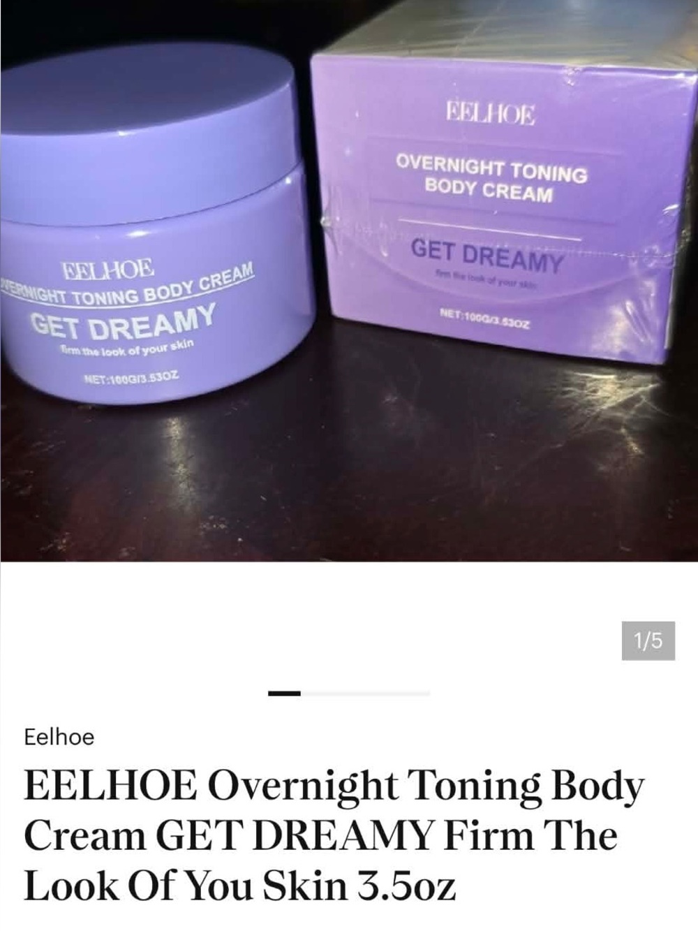 EELHOE Get Dreamy Overnight Toning Body Cream – Purple